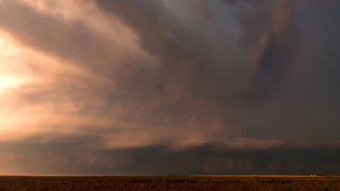 Colorful Storm at Sunset Stock Footage 272700562