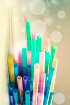 Colorful Of straw Composition Series Stock Illustration