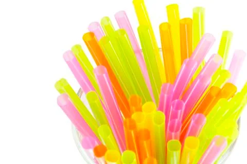 Colorful of straw Stock Photos