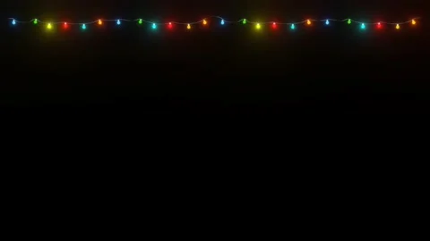Colorful string of lights Stock Footage 145511148