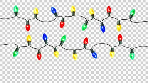Colorful string lights Stock Illustration