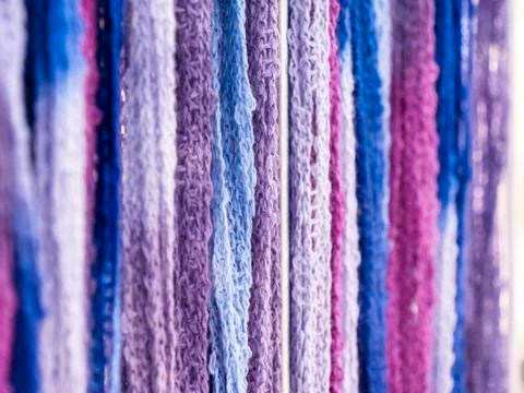 Colorful strings closeup Foto stock