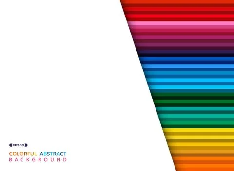 Colorful stripe lines pattern with clear white space of text. Illustrazione stock