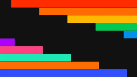Colorful Stripe Wipe Seamless Loop 4K — Bold Graphic Motion Background 스톡 동영상 333780074