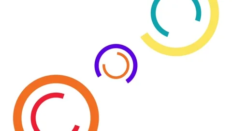 Colorful Striped Circle Segments Spinning Loop Background Stock-Footage 332914110