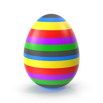 Colorful Striped Easter Egg Illustrazione stock