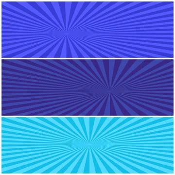 Colorful striped horizontal comic backgrounds Stock Illustration