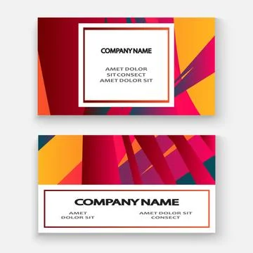 Colorful striped lines pattern geometric shape background. Creative cover set Stock Illustration