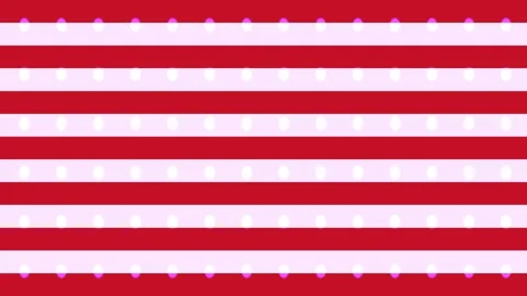 Colorful striped pattern with circles on a red background Stock Footage 338232755