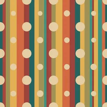 A colorful striped pattern with many small circles Illustrazione stock