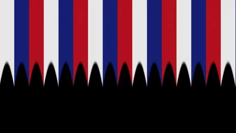 Colorful striped pattern with sharp edges in a graphic Stock Footage 338187908