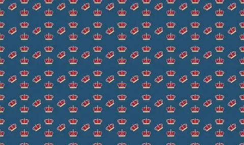 Colorful striped pattern with small sailboats on blue background Stock Illustration