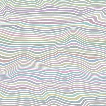 Colorful Striped Pattern. Wavy Colored Ribbons. Curvy Lines Texture. Stock Illustration