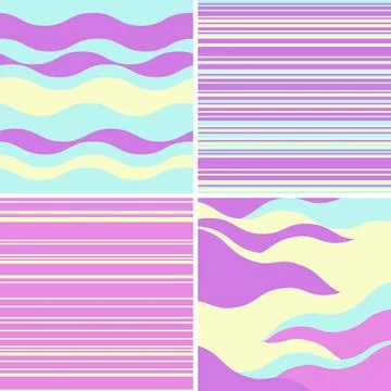 Colorful striped vector collection designed for seamless integration into cre Illustrazione stock