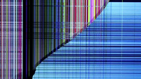 broken tv screen colors