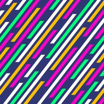 Colorful Stripes Geometric Pattern Background Stock Illustration