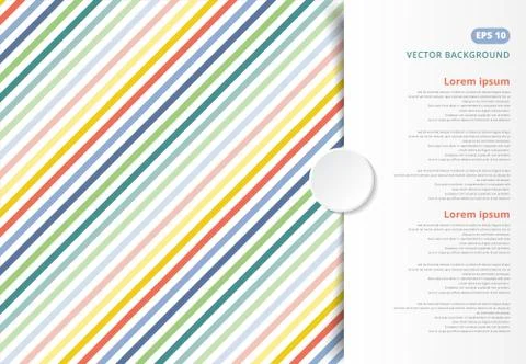 Colorful stripes pattern oblique lines, Copy space to put the text for print, Stock Illustration
