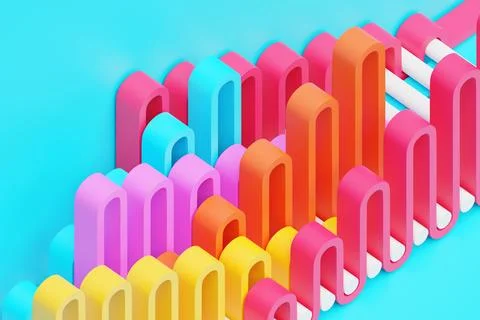 Colorful stripes, patterns. Modern striped backgrounds. Lines of variable thi Stock Illustration