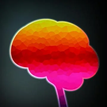Colorful structure in the form of brain Stock Illustration