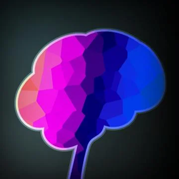 Colorful structure in the form of brain Stock Illustration