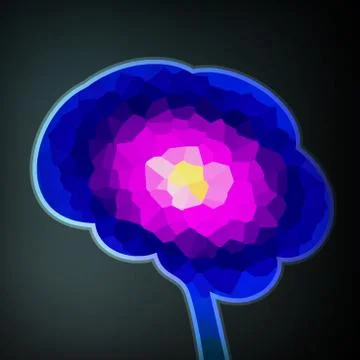 Colorful structure in the form of brain Stock Illustration