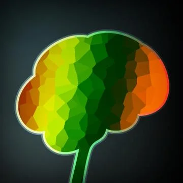 Colorful structure in the form of brain Stock Illustration