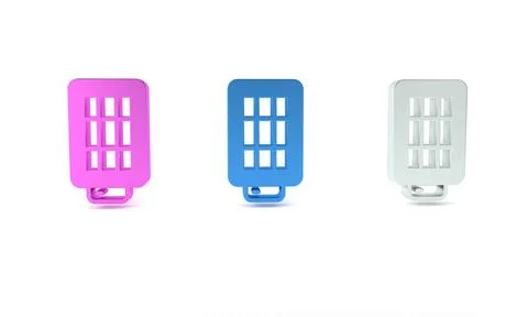 Colorful Studio light bulb in softbox icon isolated on white background. Sh.. Stock Illustration