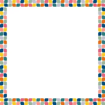 Colorful stylish geometric empty frame. Vector frame for text. Modern Art b.. Stock Illustration