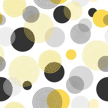 Colorful stylish seamless pattern. Abstract circles background イラスト素材
