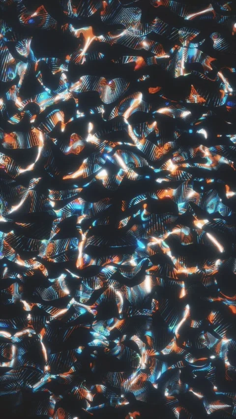 Colorful, stylized light shapes flow and bend Stock Footage 319096798