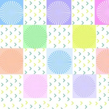 Colorful summer block pattern Illustrazione stock
