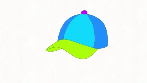 Colorful Summer Cap Animation Vídeos de archivo 335474992