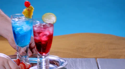Colorful summer drinks Stock Footage 23728807