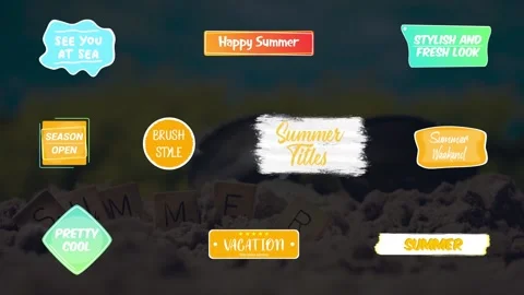 Colorful Summer Titles | After Effects Stock After Effects