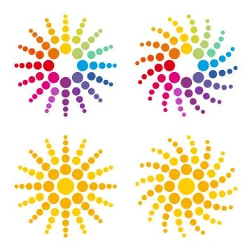 Colorful sun composition of dots Stock-Illustration