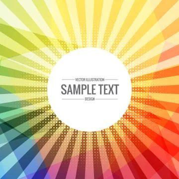 Colorful sunburst rays background Stock Illustration