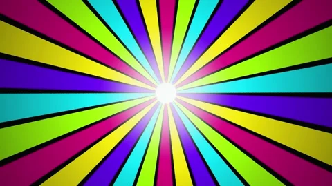 Colorful sunburst rotating rays seamless loop motion background Stock Footage 345394069