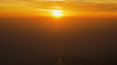 Colorful sunset on Alps mountain Stock Footage 75257699