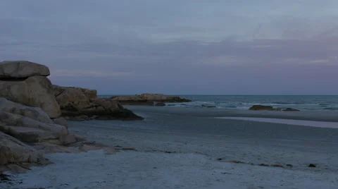 Colorful sunset on beach in Gloucester, MA Stock Footage 63305751