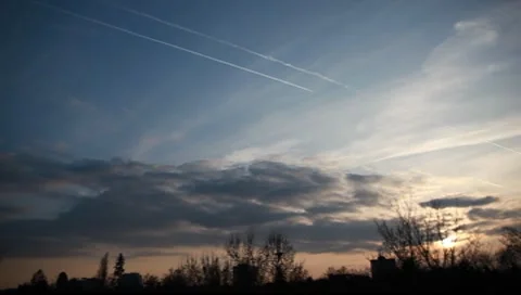 Colorful sunset with clouds Stock Footage 7907980