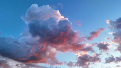 Colorful sunset clouds in the sky Stock Footage 276343837