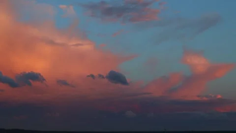 Colorful sunset clouds timelapse, sky transition Video stock 331811780
