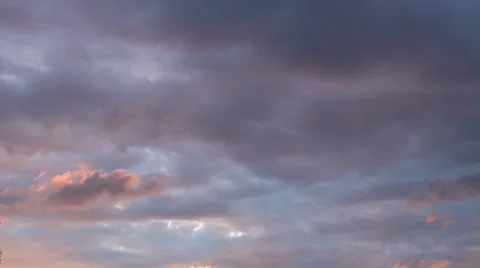 Colorful sunset clouds timelapse without ground Stock Footage 39352559