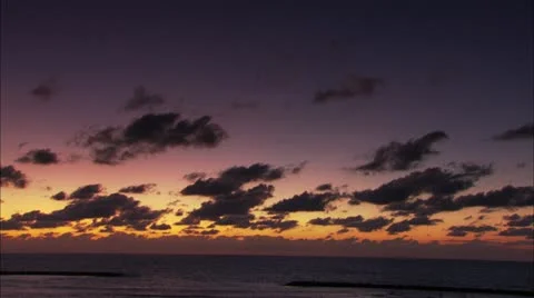 Colorful Sunset on cloudy day Stock Footage 12761361