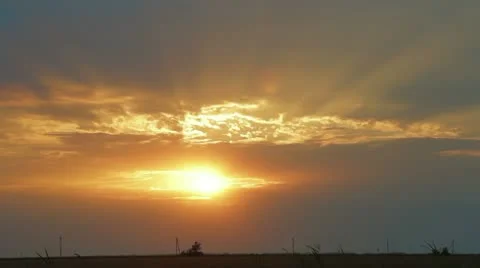 Colorful sunset Stock Footage