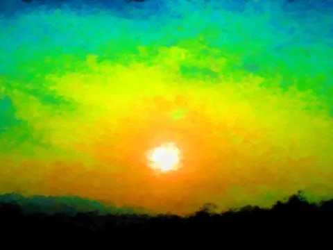 Colorful sunset Stock Illustration