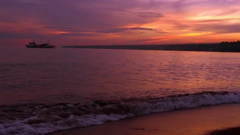 Colorful sunset on the Philippines island. Vídeos de archivo 159867853