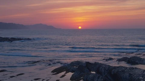 Colorful sunset skyline Stock Footage 112294493