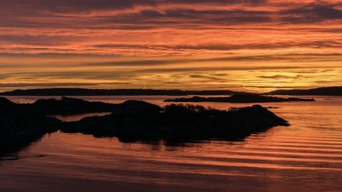 Colorful sunset timelapse. 4K Vídeo Stock 74795974