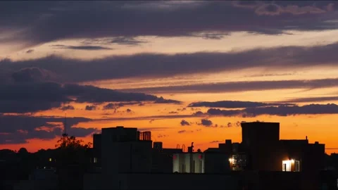 Colorful sunset timelapse Video stock 281584592